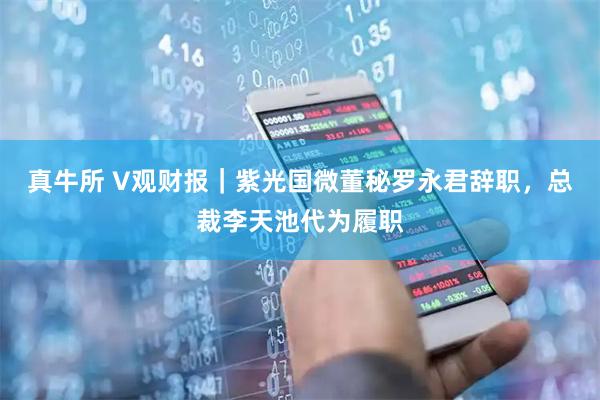 真牛所 V观财报｜紫光国微董秘罗永君辞职，总裁李天池代为履职