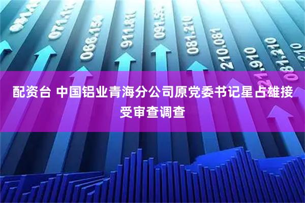配资台 中国铝业青海分公司原党委书记星占雄接受审查调查