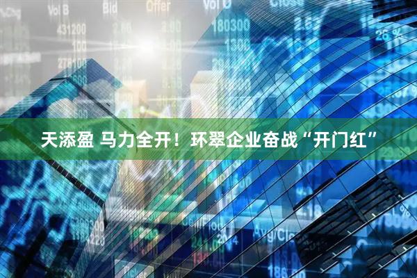 天添盈 马力全开！环翠企业奋战“开门红”